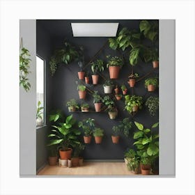 Wall Of Plants Canvas Print
