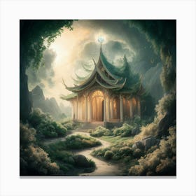 Temple In The Forest Canvas Print