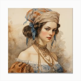 Victorian Woman Canvas Print