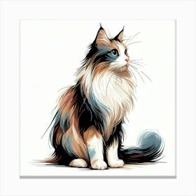 Illustration cat Canvas Print