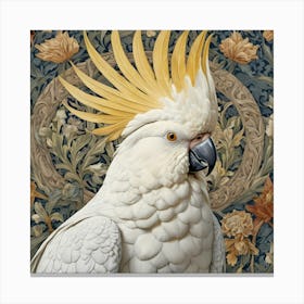 Cockatoo william morris inspired art Canvas Print