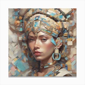 The Jigsaw Becomes Her - Pastel 35 Canvas Print