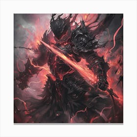 Dark Rage Knight Canvas Print