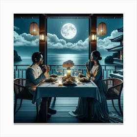 Romantic Meal Canvas Print