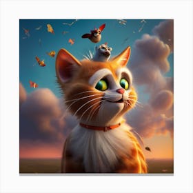 Cat In The Hat Canvas Print