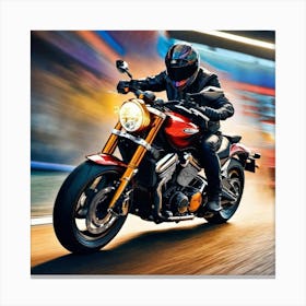 Motorcycle Rider 3 Canvas Print