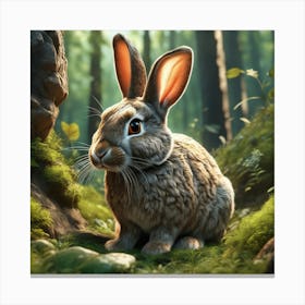 Rabbit In The Forest 94 Canvas Print