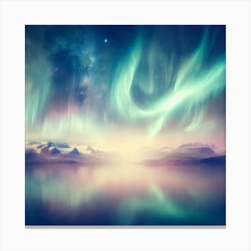 An ethereal and dreamlike depiction of the Northern Lights.3 Canvas Print