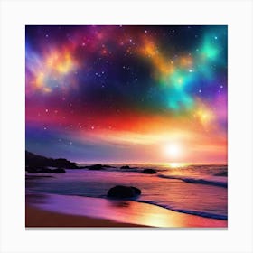 Rainbow Over The Ocean 10 Canvas Print