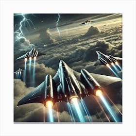 Stratospheric Strikers In Flight Canvas Print