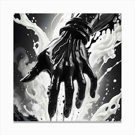 Black And White Painting Canvas Print