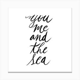 You And Sea Square Canvas Print