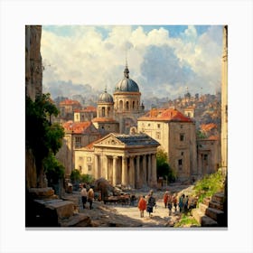 The story of a city Canvas Print