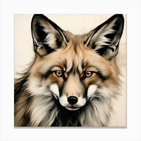 Fox illustration Canvas Print