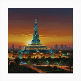 Grand Mosque Of Kuwait Canvas Print