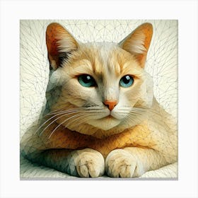 Cat With Blue Eyes 8 Canvas Print