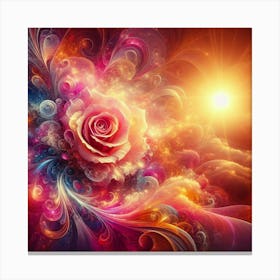 Fractal Rose Canvas Print