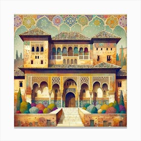 Alhambra Granada Palace Arabesque Canvas Print