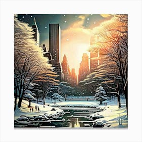 New York City Winter 1 Canvas Print