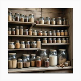 Jars Of Spices 5 Canvas Print