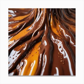 Close Up Of Melted Chocolate Canvas Print