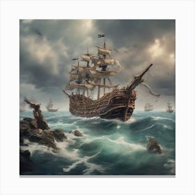 A Pirate Ship Canvas Print