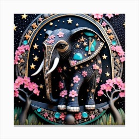 'Elephant In The Night' Canvas Print