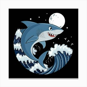 Shark In The Ocean Canvas Print