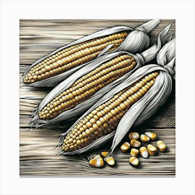 Corn cobs Canvas Print