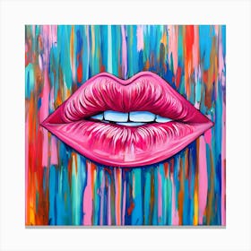 Sexy Kissing Lips Canvas Print