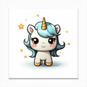 Cute Unicorn 268 Canvas Print