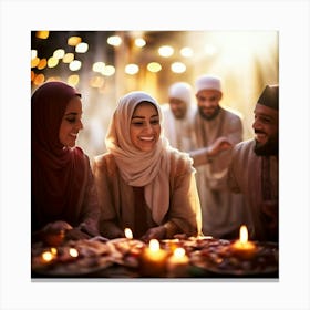 Celebration Joy Festivity Islam Culture Happiness Family Unity Blessings Ramadan Tradition Canvas Print