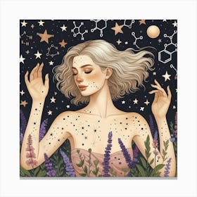 Astrology Girl Canvas Print