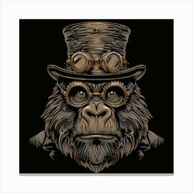 Steampunk Gorilla 4 Canvas Print