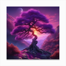 Tree Purple Canvas Print