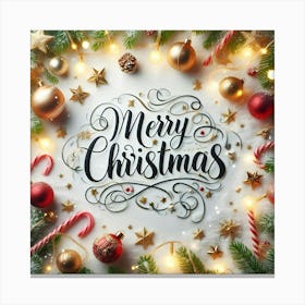 Merry Christmas wall art Canvas Print