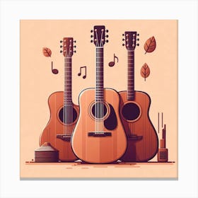 Acoustic Guitars 1 Canvas Print