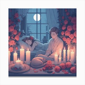 Candlelit Night Canvas Print