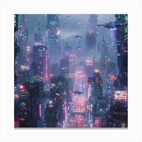 Futuristic Cityscape 2 Canvas Print