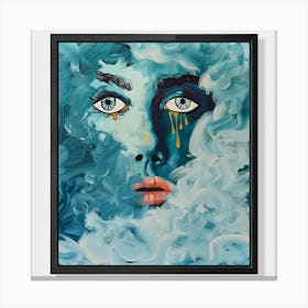 Blue Cloud Painting Canvas Print