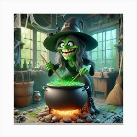 Green Witch 5 Canvas Print
