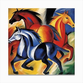 Three Horses Canvas Print