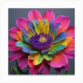 Rainbow Flower 9 Canvas Print