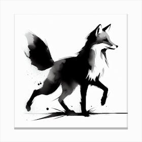 Fox Watercolour Canvas Print