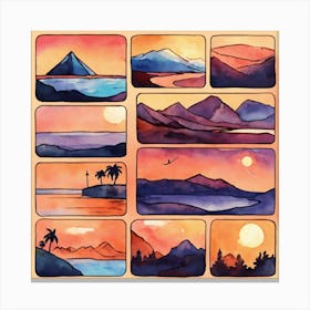Icon For A Group Of Adventures Canvas Print