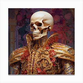 Skeleton In Gold Canvas Print