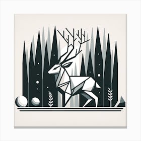 Deer In The Forest 5 Canvas Print