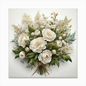 Bouquet Of White Flowers 1 Canvas Print