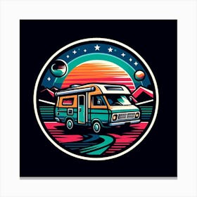 Retro Camper Van 4 Canvas Print