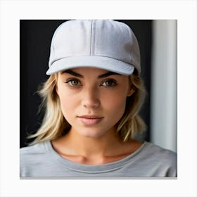 Mock Up Blank Plain Cap Adjustable Fitted Snapback Beanie Canvas Customizable Simple Un (34) Canvas Print